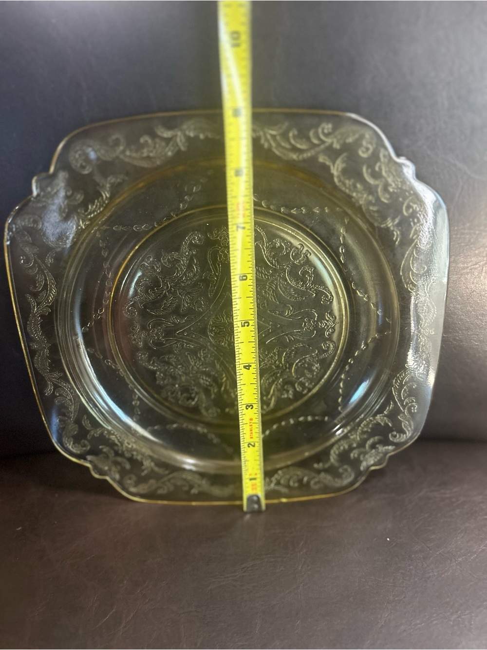 Set of 2 Vintage Anchor Hocking princess yellow gold grilling 3-dived plates - Picture 4 of 5